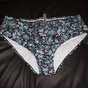 NEVER WORN - Vibrant Floral Tie-Side Bikini Bottom – Adjustable Fit - 20W